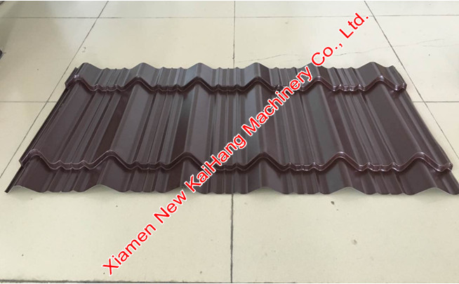 Professional Roof Tile Roll Forming Machine PLC Control For Roofing Buildings