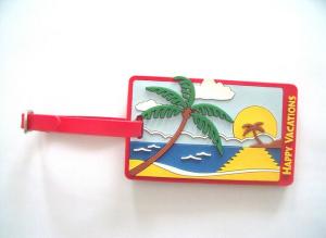 China luggage tags rubber loop with printing manufacture factory