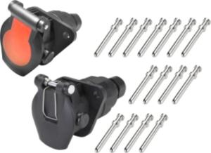 China 24v 15 Pole Trailer Plug Socket Crimp Type Trailer Truck Socket ISO12098 factory