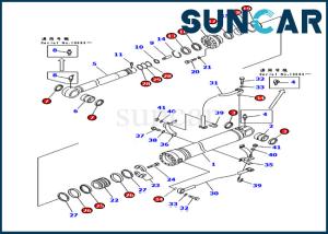China 707-99-68530 Arm Cylinder Seal Kit For Komatsu PC400ST-6 PC400ST-6LC Excavator Repair Kits factory