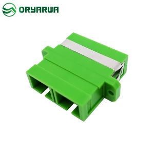China Flange Welding Formed SC APC Adapter CATV Duplex SC Fiber Coupler factory
