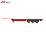 40ft 3 Axles Tipping Skeletal Container Trailer Carbon Steel Material