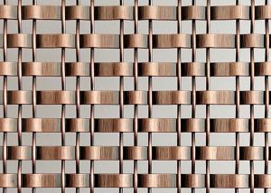 China 304 Stainless Steel Antique Copper Decorative Woven Wire Mesh For Indoor Partition factory