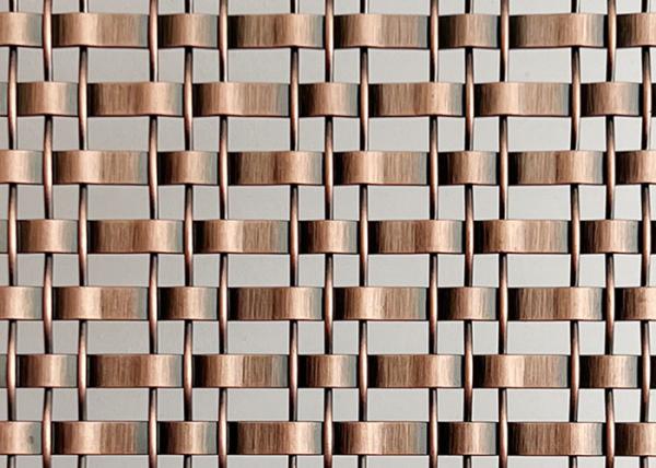 304 Stainless Steel Antique Copper Decorative Woven Wire Mesh For Indoor