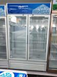 2 Glass Door Display Freezer Cabinet Air Cooled Blue Series Fresh Keeping