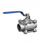 304 stainless steel three-piece welded ball valve Q61F-16P full diameter butt