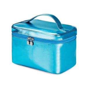 China Waterproof Blue Cylinder Bucket Wash PU Leather Bag factory