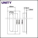 Stainless Steel Flush Bolt Door Accessories for Fire Door Easy Installation