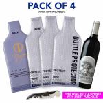 Non Toxic PVC Plastic Wine Bottle Bubble Wrap Bag 48×18CM / 44×18CM / Custom