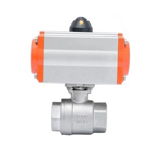 SS304/316 Material 2PC Ball Valve with Pneumatic Actuator and Thread Connection