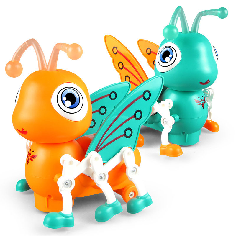 Plastic Electric Transparent Gear Fish Glowing Music Universal Walking Swing Fish Puzzle Toy