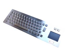 China PS/2 20mA 1.5mm Stroke Industrial Stainless Keyboard 64 Keys factory