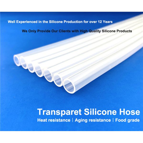 80A Wear Resistant High Transparent Food Grade Silicone Rubber Tube