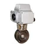 IP67 Electric Actuated Ball Valve Stainless Steel Flange Connection O Port Ball