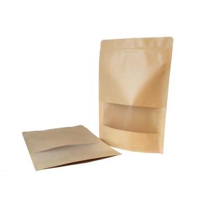 China sac en papier kraft brun avec fenetre depolie factory