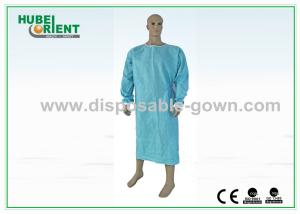 China Standard SMS Disposable Scrub Suits Blue Color 50gsm-70gsm For Hospital Use factory