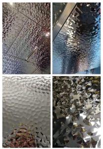 China Ss304 201mm Mirror Color Water Ripple Sheet Decoration Booth , Ceiling，Wall , Cup factory