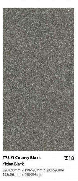 Black 300x600x18mm Outside Floor Paving Porcelain Tile For Courtyard