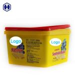 Plastic Cover IML Tubs Thermal Formed Yellow Plastic Biscuit Containers
