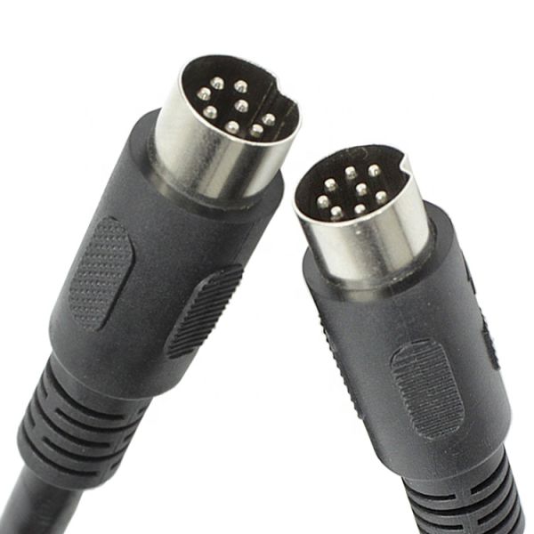 Custom Fully Connected Shielded Male to Male Large 8 Pin Din Cable