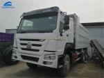 White 6x4 Used Howo Dump Truck 18 Cbm Cargobox For Construction Mining Transport