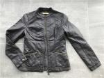 Chocolate Womens Pu Leather Coat Pleather Jacket With Embroidery / Ingot Tw75839