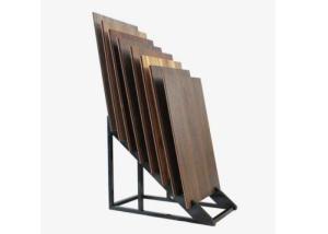 China Steel Header Bamboo Flooring Display Racks , Modern Metal Display Unit factory
