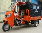 Gasoline Cabin 150CC Cargo Motor Tricycle with Front and Rear Cover for Adult