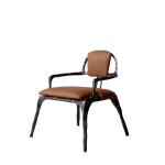 5 Star Hotel Restaurant Furniture Solid Metal Backrest Dining Leather Lounge