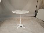 Dia 17" Restaurant Table Bases White Color Finish 28" Height Cast Iron Material