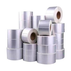 China Customized Printed PET Adhesive Sticker Labels Silver Matte Finished factory