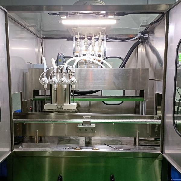 Video Outgoing-Inspection 4 Heads Liquid Filling Machine for Sulfuric Acid
