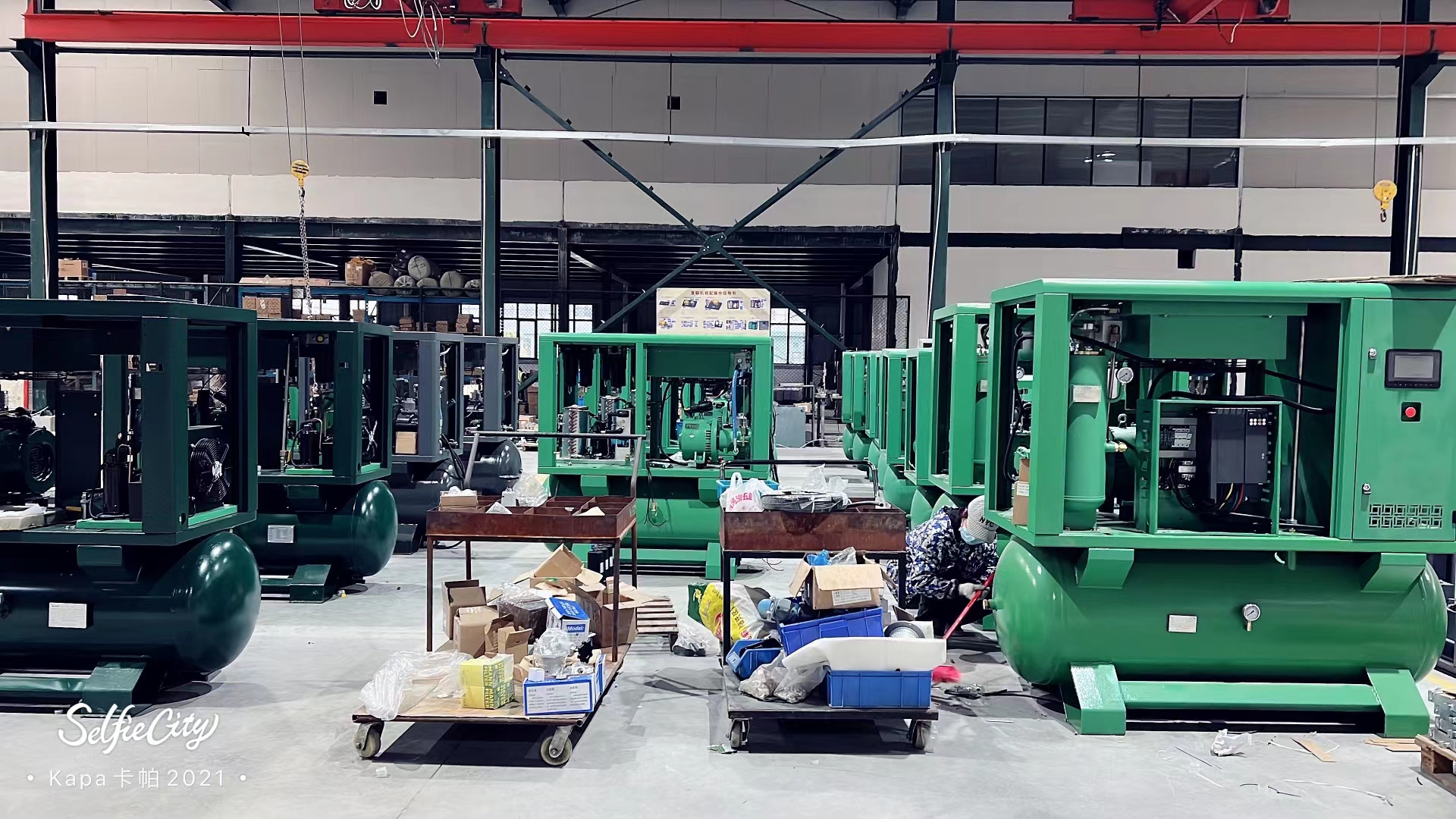 Energy Saving Oil Free Screw Air Compressor High Pressure High Quality 75Kw