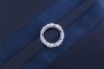 Crystal Flower Cubic Zirconia CZ Eternity Band Sterling Silver ODM