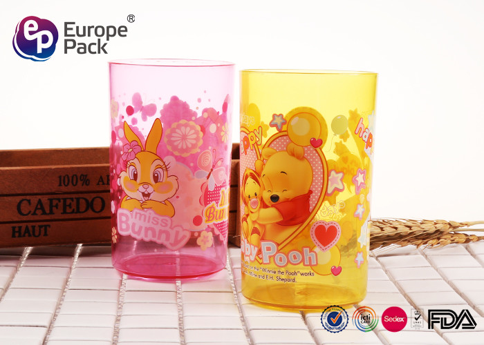 Eco Friendly Mini Childrens Plastic Cups Cartoon Kids Tumbler Cups
