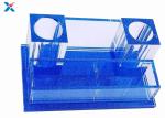 KTV Crystal Acrylic Microphone Stand , Smooth Surface Clear Plastic Display Box