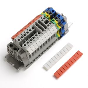 China ZB6 UK2.5B UK5N Din Rail Terminal Blocks Blank Maker Strips Orange White on sale