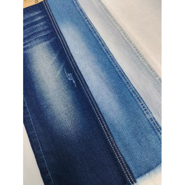 70%Cotton Super-Soft Twill Style Denim Fabric High Stretch For Jeans