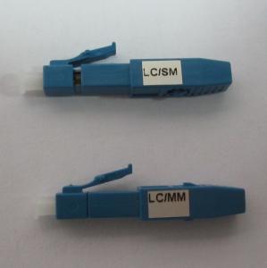 China Blue Fiber Optic Connectors LC/UPC SM , LC Embedded Quick SM Connector factory