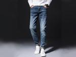 Woven Tapered Mens Denim Jacket And Jeans Mid Wash Man Pants 100% Cotton