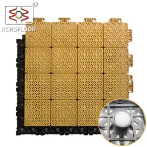 China 340*340mm Backyard Court Tiles PP Tiles For Basketball Court Tennis Court factory
