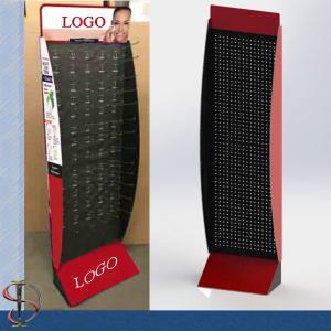 China POP Metal Pegboard Display Rack / POP display stand / mult-hooks display stand / brand merchandiser display rack factory