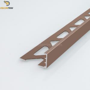 China Matt Rose Gold Metal Tile Trims Straight Edge 12mm X 2.5m Size factory