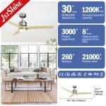 1stshine 52inch 132cm Modern Wood Blade Ceiling Fan with LED Lights Energy