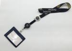 PMS Colors Woven Jacquard Breakaway Neck Lanyard With Badge Holder