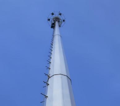 High Strength Corrosion Resistant Single Tube Tower Supports 4G 5G Equipment