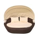 Balcony Rattan Lounge Daybed Sun Bed UV Resistance Courtyard Canopy Villa Patio