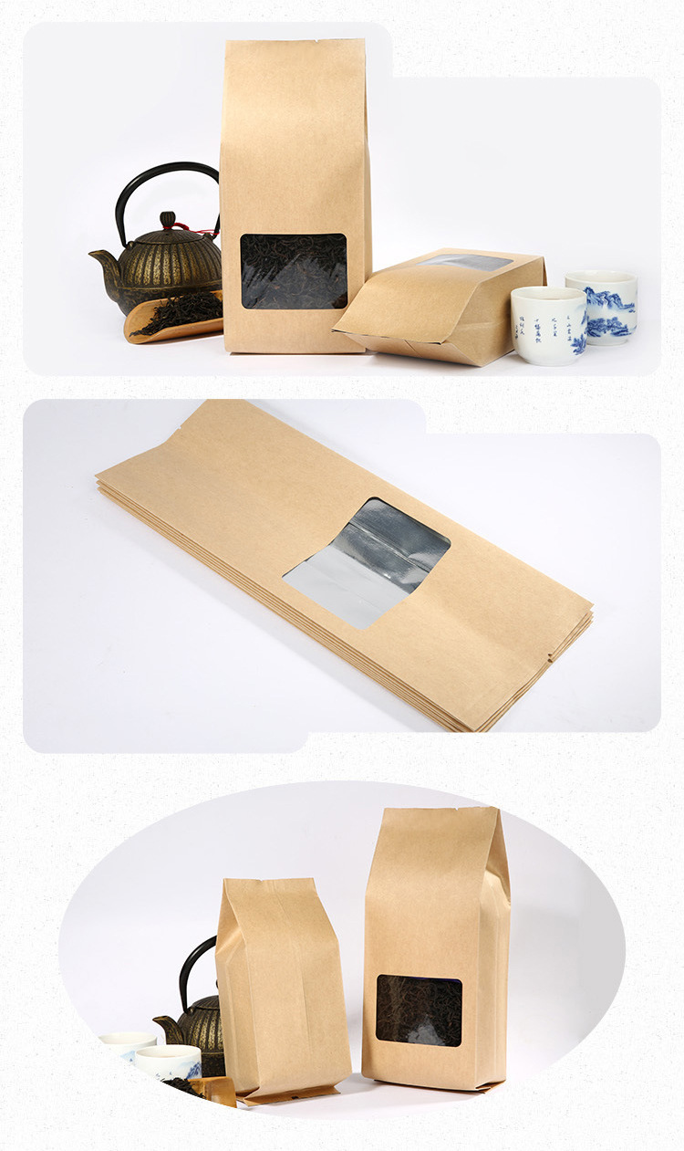 PLA Custom printing Sharp bottom paper bag/ drip coffee bag/biodegradable tin tie craft paper tea bags