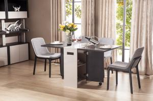 China foldable MDF dining table furniture factory