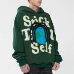 Factory Supplying Cotton Polyester Puff Print Hoodie 50 400GSM 3D Foam Print Men